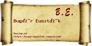 Bugár Euszták névjegykártya